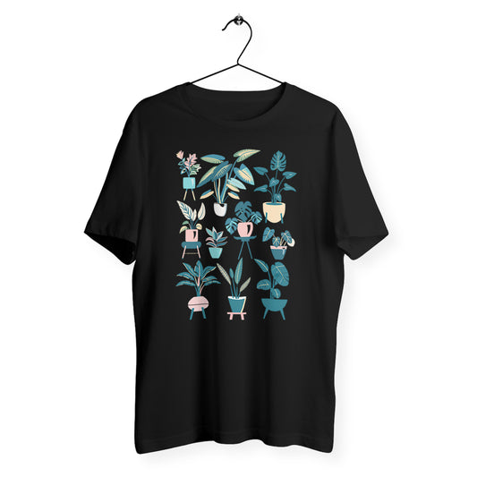 Weekend Plants T-Shirt, 100% Organic Cotton, Black